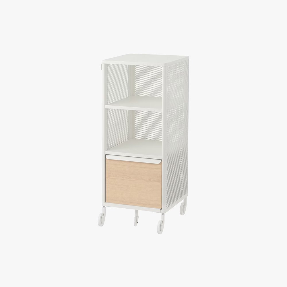Ikea Bekant Storage Unit with Smart Lock Mesh White