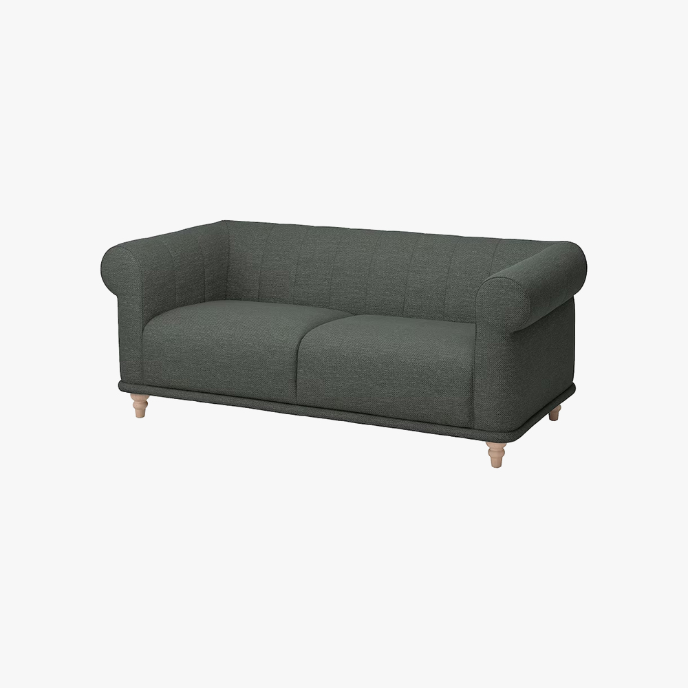 Ikea Viskafors 3 Seater Sofa Lejde/grey/green Birch